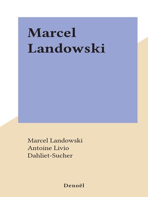 cover image of Marcel Landowski